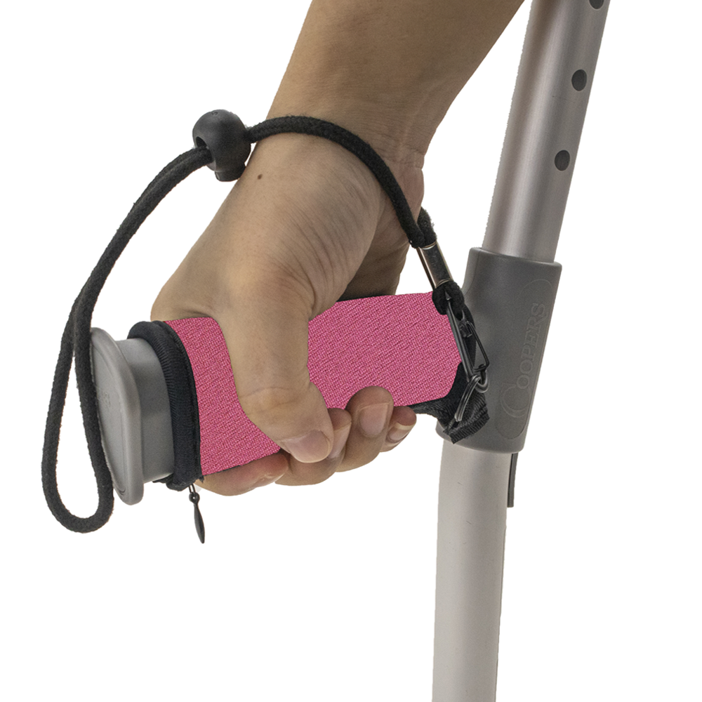 Neoprene Crutch Handle Cover - Pink